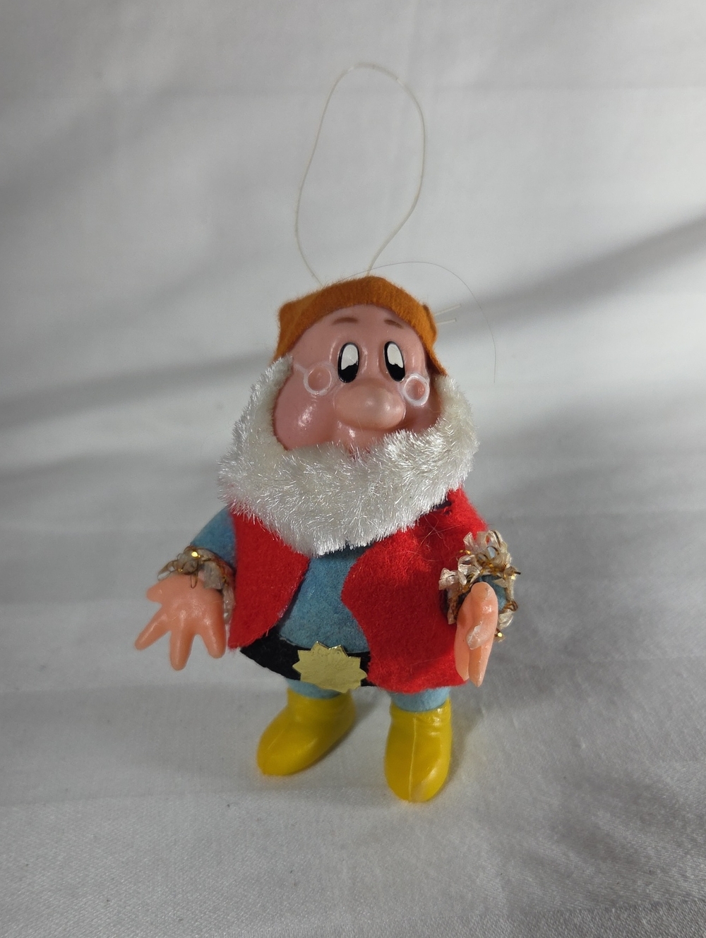 Vintage 1970's "DOC" Disneyland Ornament - Red, Blue, Yellow